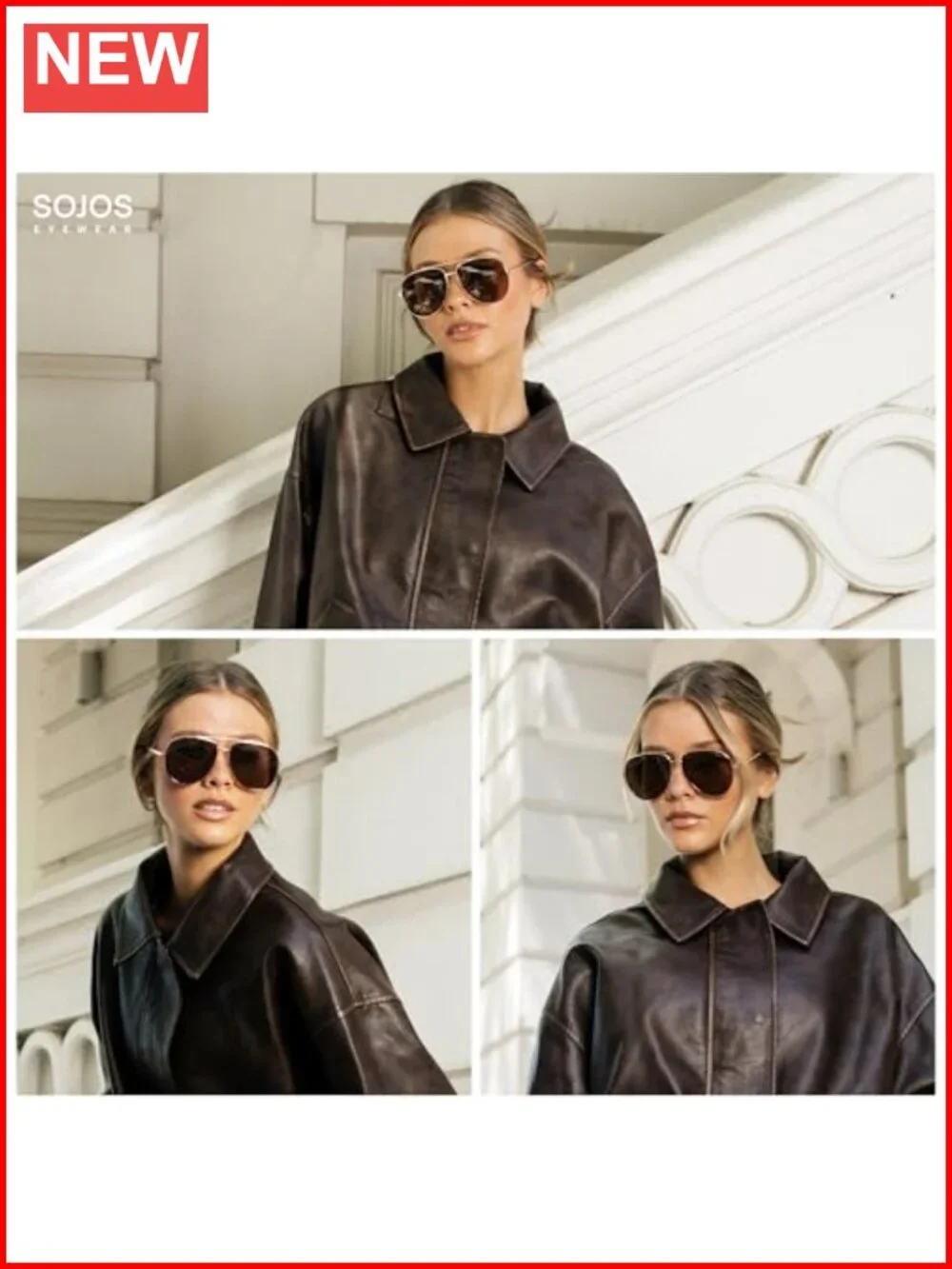 Oversized Polarized Aviator Sunglasses UV400 Unisex Metal Frame